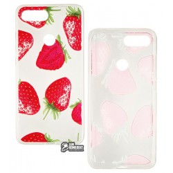 Чехол для Xiaomi Mi 8 Lite, Juicy print, силиконовый, клубничка
