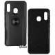 Чехол для Samsung A205 Galaxy A20 (2019), A305 Galaxy A30 (2019) Leather Design Case With Ring, силикон-пластик, черный