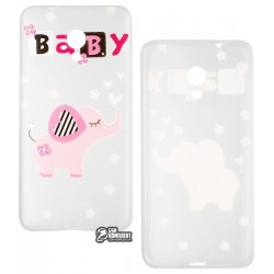 Чехол для Meizu M5s, Fashion Zoo, силиконовый, матовый, слоник