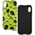 Чехол для iPhone X/Xs, Avacado Glossy case (TPU), силикон, green