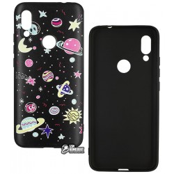 Чехол для Xiaomi Redmi 7, TOTO Cartoon Soft Silicone, силикон, Space Planets Black