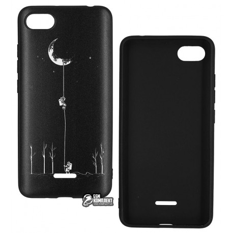 Чехол для Xiaomi Redmi 6A, TOTO Cartoon Soft Silicone, силикон, Moon Black