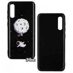 Чехол для Samsung Galaxy A50, TOTO Pure TPU 2mm Print Case, #47 Space Moon Black