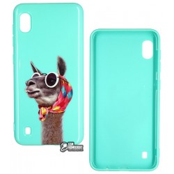 Чехол для Samsung Galaxy A10, TOTO Pure TPU 2mm Print Case, #8 Lama Glasses Mint Чехол для Samsung Galaxy A10, TOTO Pure TPU 2mm Print Case, #8 Lama Glasses Mint