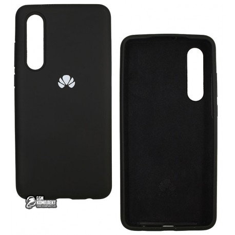 Чехол для Huawei P30, Silicone Cover, софттач силикон, черный