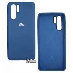 Чехол для Huawei P30 Pro, Silicone Cover, софттач силикон, синий