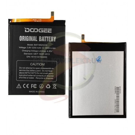 Аккумулятор (акб) для Doogee Y6, BAT16523200, (Li-ion 3.8V 3200mAh)