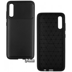 Чехол для Samsung A705 Galaxy A70 (2019), TOTO TPU Carbon Fiber, силикон, черный