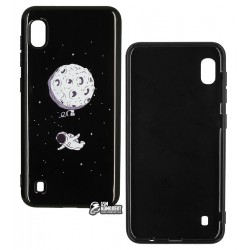 Чехол для Samsung Galaxy A10, TOTO Pure TPU 2mm Print Case, #47 Space Moon Black Чехол для Samsung Galaxy A10, TOTO Pure TPU 2mm Print Case, #47 Space Moon Black