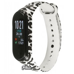 Ремешок для Mi Band 3 / Mi Band 4, Picture (леопард белый)