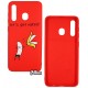 Чехол для Samsung A205/A305 Galaxy A20/A30, TOTO Cartoon Soft Silicone, силикон, Banana Red