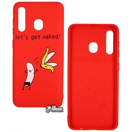 Чехол для Samsung A205/A305 Galaxy A20/A30, TOTO Cartoon Soft Silicone, силикон, Banana Red
