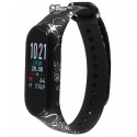Ремінець для Mi Band 3 / Mi Band 4, з візерунком сріблясті квіти