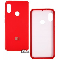 Чехол для Xiaomi Redmi 6 Pro, Mi A2 Lite, Silicone cover Original Glass, красный