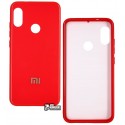 Чохол для Xiaomi Redmi 6 Pro, Mi A2 Lite, Silicone cover оригінал Glass, червоний колір
