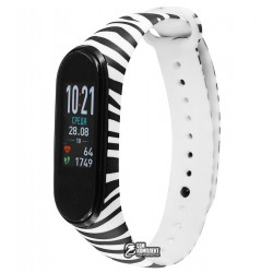 Ремешок для Mi Band 3 / Mi Band 4, с узором зебра