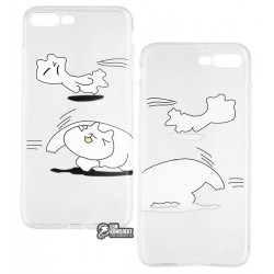 Чехол для Apple iPhone 7 Plus, iPhone 8 Plus, Viva Animal, силиконовый, матовый, кот