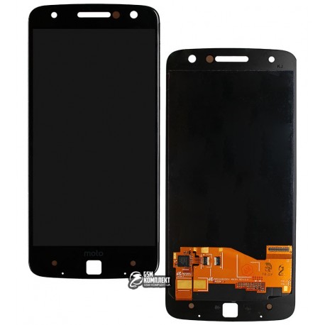 Дисплей для Motorola XT1650 Moto Z, черный, с сенсорным экраном (дисплейный модуль), original (PRC)