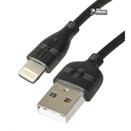 Кабель Lightning - USB, Proda Normee PD-805i, круглый, 1,2м, 1А, черный