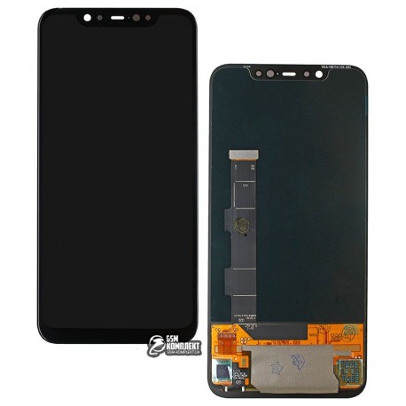 Дисплей для Xiaomi Mi 8, черный, с сенсорным экраном (дисплейный модуль), High Copy
