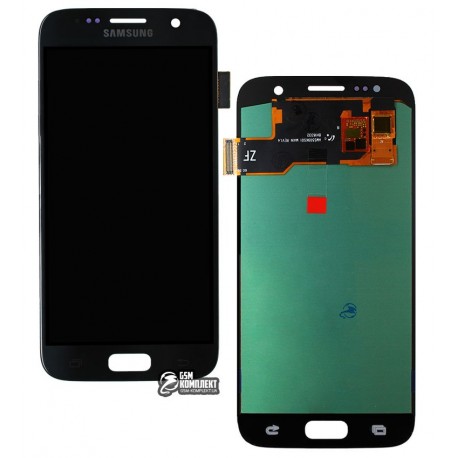 Дисплей Samsung G930 Galaxy S7, черный, с сенсорным экраном (дисплейный модуль), (OLED), High Copy