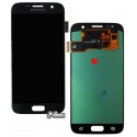 Дисплей Samsung G930 Galaxy S7, чорний, з сенсорним екраном (дисплейний модуль), (OLED), High quality