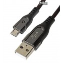 Кабель Micro-USB - USB, Hoco U54 Advantage, круглий, 1,2, 2,4А, в тканинної оплітці