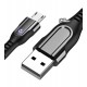 Кабель Micro-USB - USB, Hoco U54 Advantage, круглый, 1,2м, 2,4А, в тканевой оплетке
