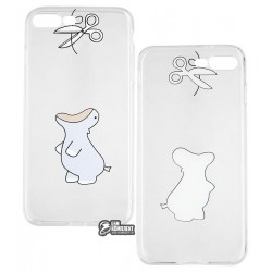 Чехол для Apple iPhone 7 Plus, iPhone 8 Plus, Viva Animal, силиконовый, матовый, бегемот