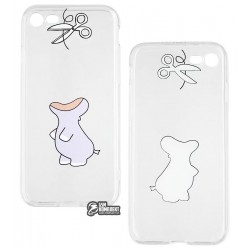 Чехол для Apple iPhone 7, iPhone 8, Viva Animal, силиконовый, матовый, бегемот