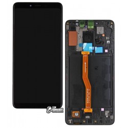 Дисплей для Samsung A920F/DS Galaxy A9 (2018), черный, с сенсорным экраном (дисплейный модуль), с рамкой, Original, #GH82-18308A