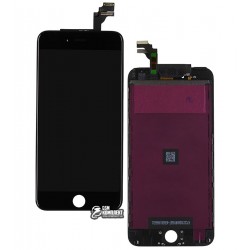 Дисплей iPhone 6 Plus, черный, с сенсорным экраном (дисплейный модуль), с рамкой, high-copy