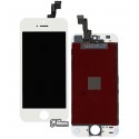 Дисплей iPhone 5S, iPhone SE, белый, с сенсорным экраном (дисплейный модуль), с рамкой, NCC ESR ColorX