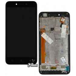 Дисплей для Lenovo A6020a40 Vibe K5, черный, с передней панелью, с сенсорным экраном (дисплейный модуль), #L5062H3G-FPC