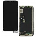 Дисплей для iPhone X, черный, с сенсорным экраном, с рамкой, (OLED), China quality, GX OEM hard