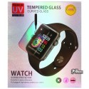 Загартоване захисне скло для Apple Watch 38mm, 3D, прозоре з лампою і UV клеєм