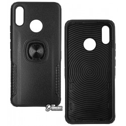 Чехол для Huawei P Smart Plus, Nova 3i, Leather Design Case with Ring, силикон-пластик, Black