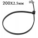 Стяжка кабельная 200х2.5 мм черная 100шт