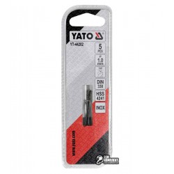 Свердло по металу PREMIUM YATO YT-44202 HSS 4241, 1,0 мм, 5шт Свердло по металу PREMIUM YATO YT-44202 HSS 4241, 1,0 мм, 5шт