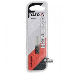 Сверло по металлу PREMIUM YATO YT-44203 HSS 4241, 1,5 мм