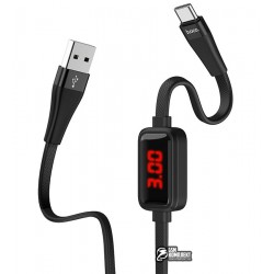 Кабель Hoco S4 Charging data cable with timing display Type-C / black