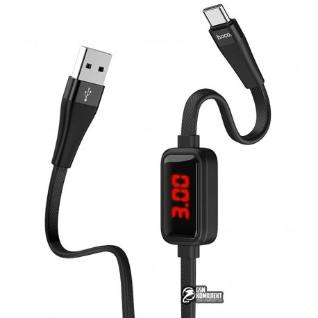 Кабель Hoco S4 Charging data cable with timing display Type-C \ black