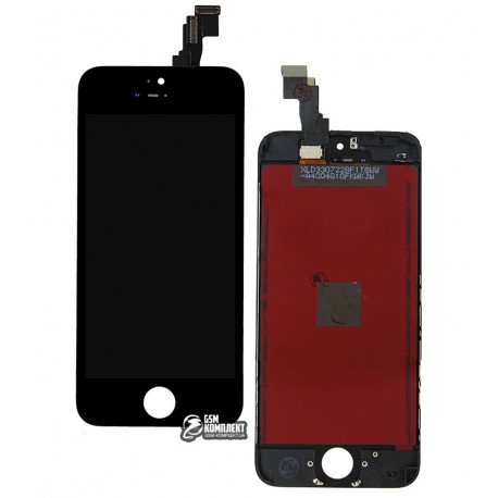 Дисплей iPhone 5C, черный, с сенсорным экраном (дисплейный модуль), с рамкой, Сopy, NCC ESR ColorX