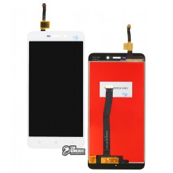Дисплей для Xiaomi Redmi 4A, белый, с сенсорным экраном (дисплейный модуль), High Copy
