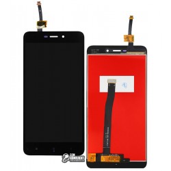 Дисплей для Xiaomi Redmi 4A, черный, с сенсорным экраном (дисплейный модуль), High Copy
