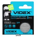 Батарейка літієва CR2025 VIDEX, 3V