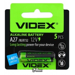 Батарейка A27 ALKALINE 12V VIDEX Батарейка A27 ALKALINE 12V VIDEX