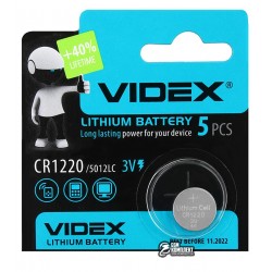 Батарейка CR1220 VIDEX, 3V Батарейка CR1220 VIDEX, 3V