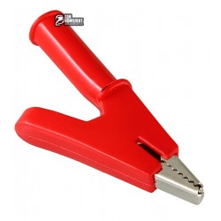 Зажим-крокодил под тестерный щуп, L=50мм, пластиковый