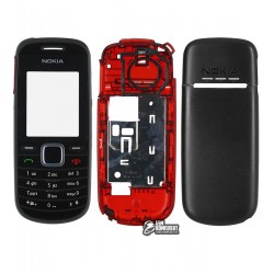 Корпус для Nokia 1661, High quality, чорний, повний комлект Корпус для Nokia 1661, High quality, чорний, повний комлект